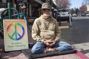 photo by Karen Laslo Lin Jensen is sometimes seen meditating